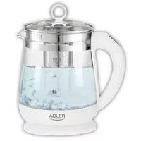 Скляний чайник Adler AD 1299 1,5 л із заварювальним блоком і регулятором температури