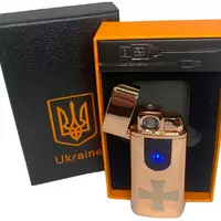 Електрична та газова запальничка Україна (з USB-зарядкою⚡️) HL-433 Golden-ice