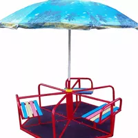 Карусель уличная шестиместная с зонтом КР-604