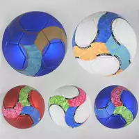 Мяч футбольный С 40060 (60) 5 видов, размер №5, материал PU, матовый, 350 грамм, баллон резиновый