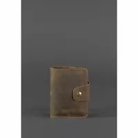 Кожаный кард-кейс 7.1 (Книжечка) темно-коричневый