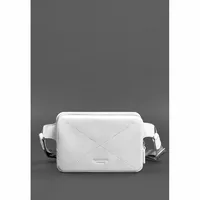 Кожаная женская поясная сумка Dropbag Mini белая
