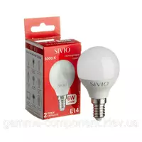 Світлодіодна лампа SIVIO G45 6W, E14, 3000K, теплий білий