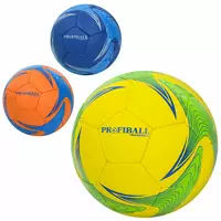 М'яч футбольний 2500-262 розмір 5, ПУ1, 4мм, ручна робота, 32 панелі, 400-420г, 3 кольори, кул.