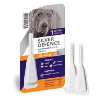 Капли на холку Silver Defence от паразитов для собак весом 30-40 кг