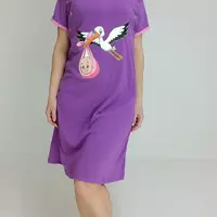 Платье-туника  женская Аист (для кормящих мам) 46-48 Сиреневая (41600376-1)