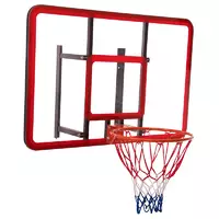 Щит баскетбольный с кольцом и сеткой S008    Красный (57508500)