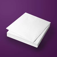 Салфетки бумажные "Papero" 1\4 1сл. 240*240мм, 50шт белые NS030 (1шт\64шт)
