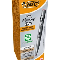 Набор маркеров перманентных BIC Marking Fine ECO 1.1 мм 12 шт Красных (3086121445033)