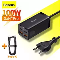 Мережевий зарядний пристрій Baseus GaN3 Pro Desktop Fast Charger 2U+2C 100W Black