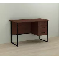 Письмовий стіл Ferrum Гаррі 75x140x60 чорний ДСП Венге 16мм