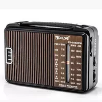 Радиоприемник GOLON RX-608, LED, 2x3W, FM радио, AUX, корпус пластмасс, Black, BOX