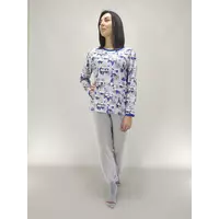 Женская пижама Гномики с начесом 44 Серая 14929070-1